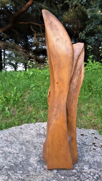 Skulptur mit dem Titel "Bird" von Virgilijus Vaiciunas, Original-Kunstwerk, Holz