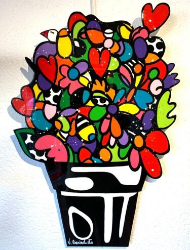 Pintura titulada "Flower love" por Virginia Benedicto, Obra de arte original, Acrílico