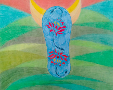 Dessin intitulée "Hope Springs Eternal" par Sara Lamothe (Savant Artist), Œuvre d'art originale, Crayon