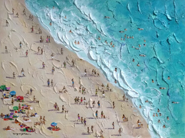 Painting titled "Beach4" by Vishalandra Dakur, Original Artwork, Oil