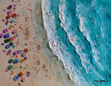 Peinture intitulée "Summer Beach18" par Vishalandra Dakur, Œuvre d'art originale, Huile