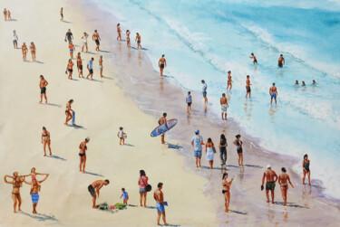 Картина под названием "Summer Beach22a" - Vishalandra Dakur, Подлинное произведение искусства, Масло