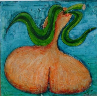 Peinture intitulée "Fesse de pomme" par Gerrit Gerard Visser, Œuvre d'art originale