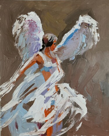 Pittura intitolato "Angel. #18" da Vita Schagen, Opera d'arte originale, Olio Montato su Cartone