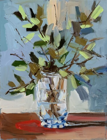 Peinture intitulée "Olive branch." par Vita Schagen, Œuvre d'art originale, Huile Monté sur Carton