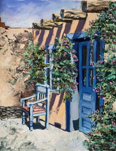 Peinture intitulée "Italian courtyard." par Vita Schagen, Œuvre d'art originale, Huile Monté sur Châssis en bois