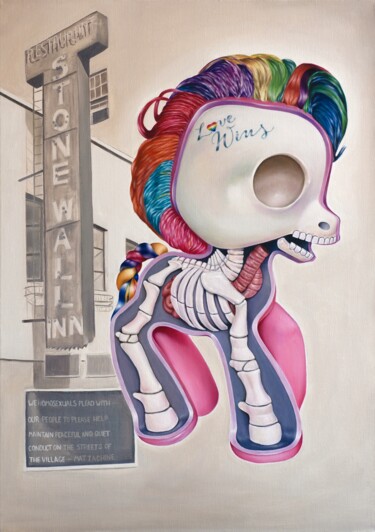 Ζωγραφική με τίτλο "My Little Pony and…" από Vitalina Desbocada, Αυθεντικά έργα τέχνης, Λάδι