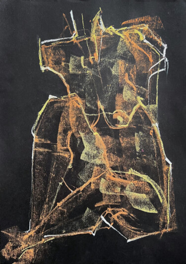 Schilderij getiteld "BLACK PASTELS" door Vitaliy Dmytruk, Origineel Kunstwerk, Pastel