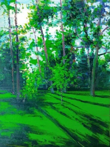 제목이 "Green day"인 미술작품 Vitaliy Ustimenko로, 원작, 기름