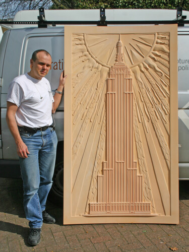 雕塑 标题为“"Empire building"” 由Vitaly Moiseev, 原创艺术品, 木