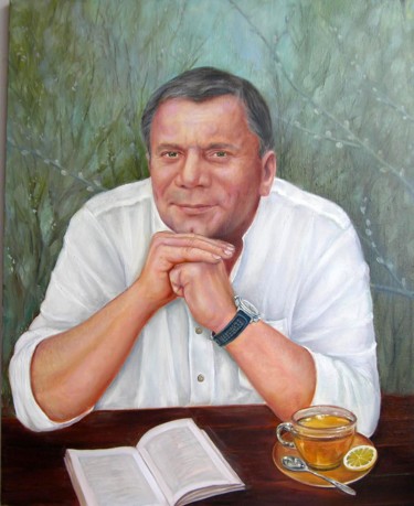 Schilderij getiteld "Portrait of Deputy…" door Vitalii Gatsutsyn (Ialpachek Levi), Origineel Kunstwerk, Olie