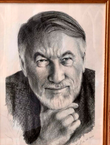 Painting titled "Portrait of famous…" by Vitalii Gatsutsyn (Ialpachek Levi), Original Artwork, Pencil