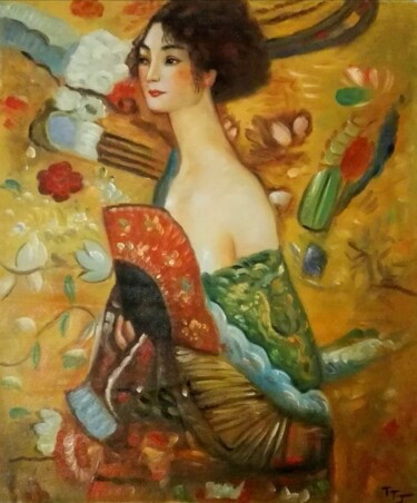 제목이 "Gustav Klimt Lady w…"인 미술작품 Vito Brassi로, 원작, 기름
