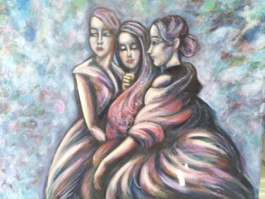 Peinture intitulée "Le tre Grazie" par Vito Casavola, Œuvre d'art originale, Huile