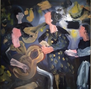 Malerei mit dem Titel "Fado VII" von Vitor Pisco, Original-Kunstwerk, Acryl