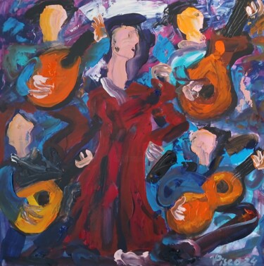 Painting titled "This is fado XV" by Vitor Pisco, Original Artwork, Acrylic