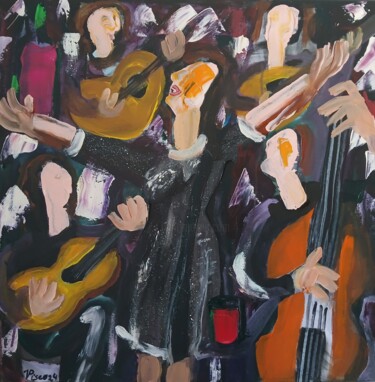 Painting titled "This is fado XVI" by Vitor Pisco, Original Artwork, Acrylic