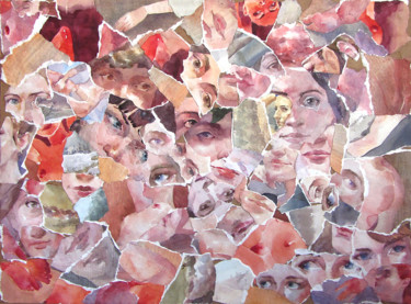 Коллажи под названием "Attencion Pattern" - Vitya Zakharchenko, Подлинное произведение искусства, Декупаж