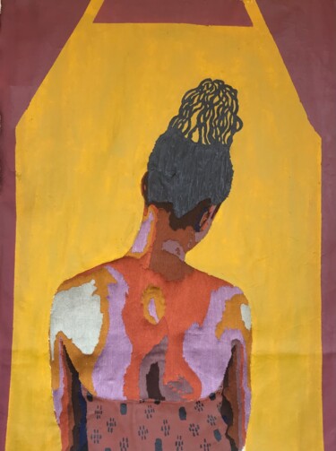 Textile Art titled "My Own World1" by Vivian Chintua, Original Artwork, Thread