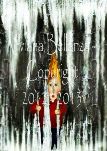 Disegno intitolato "ghiaccio" da Viviana Bellanza, Opera d'arte originale