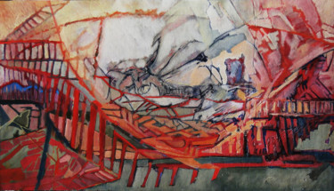 Картина под названием "Travesía." - Viviana Troya, Подлинное произведение искусства, Масло Установлен на Деревянная панель