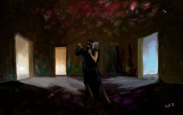 Digital Arts titled "Dancing in an empty…" by Anton Vivchar, Original Artwork, Digital Painting