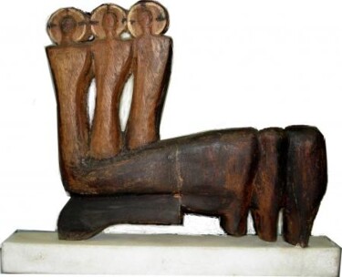 Sculpture titled "three virgins" by Vlad-Dan Perianu, Original Artwork, Wood