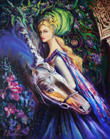 Ζωγραφική με τίτλο "Fairy" από Vlada Kadymova, Αυθεντικά έργα τέχνης, Λάδι Τοποθετήθηκε στο Ξύλινο φορείο σκελετό
