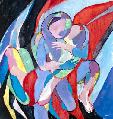 제목이 "Love story"인 미술작품 Vladia Molchanova (VLADIA)로, 원작, 기름 나무 들것 프레임에 장착됨