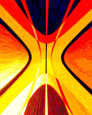 Arts numériques intitulée "Le grand X orange…" par Théo Golb, Œuvre d'art originale