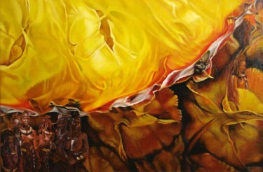 Pintura titulada "Африканский полдень" por Vladimir Ivanov, Obra de arte original, Oleo