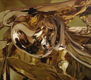 Картина под названием "Времена Великих" - Владимир Иванов, Подлинное произведение искусства, Масло