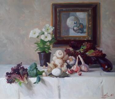 Schilderij getiteld "Lettuce" door Vladimir Natalushko, Origineel Kunstwerk, Olie
