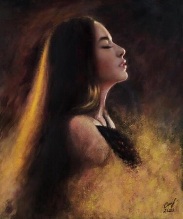 Pintura intitulada "Жанна" por Vladimir Oshmarin, Obras de arte originais, Óleo