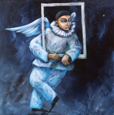 Картина под названием "НОЧНОЙ АНГЕЛ" - Vladimir Pronkin, Подлинное произведение искусства, Масло