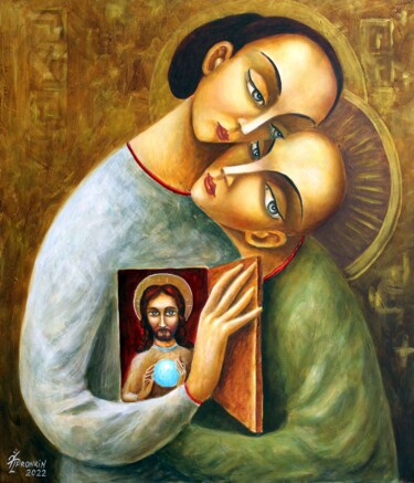 Pittura intitolato "HOLY LOVE" da Vladimir Pronkin, Opera d'arte originale, Olio