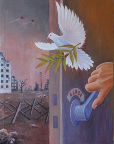 Картина под названием "Stop war" - Vladimir Vp, Подлинное произведение искусства, Масло