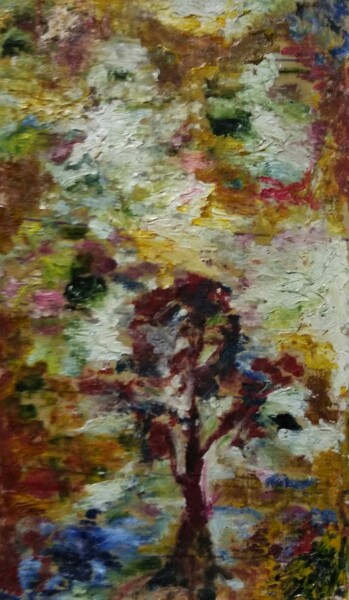 Pintura intitulada "Древо мать природа" por Vladislav Demidov, Obras de arte originais, Óleo Montado em Painel de madeira