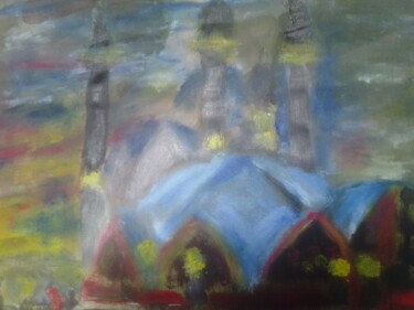 Peinture intitulée "Мечеть Кулл Шариф" par Vladislav Demidov, Œuvre d'art originale, Huile