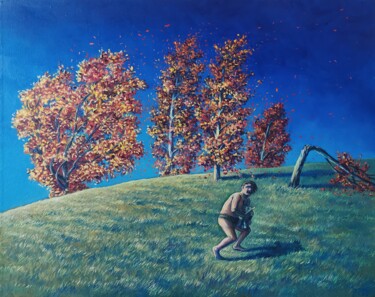 Malerei mit dem Titel "Агнец на заклание" von Vladislav Ulanov, Original-Kunstwerk, Öl