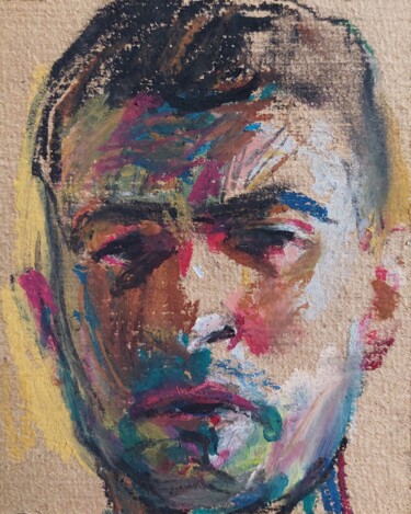Peinture intitulée ""Selfportrait"" par Vladislav Zdor, Œuvre d'art originale, Pastel