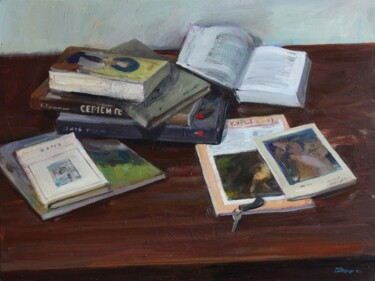 Malarstwo zatytułowany „"My books"” autorstwa Vladislav Zdor, Oryginalna praca, Olej