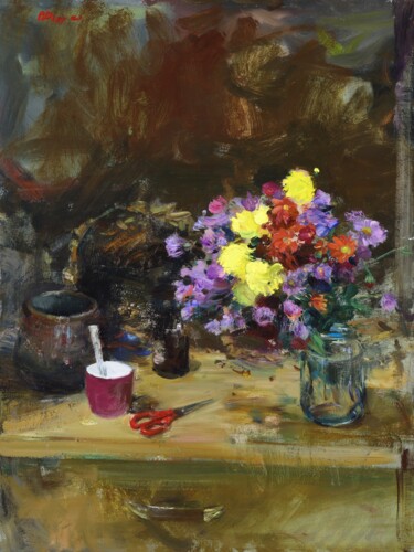 Schilderij getiteld ""Still life"" door Vladislav Zdor, Origineel Kunstwerk, Olie