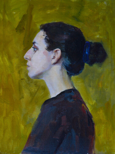 Malerei mit dem Titel "Portrait of Lisa." von Vladiy Zart, Original-Kunstwerk, Öl