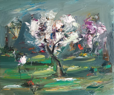 Pintura intitulada "Awakening of Spring" por Vlas Ayvazyan, Obras de arte originais, Óleo Montado em Armação em madeira