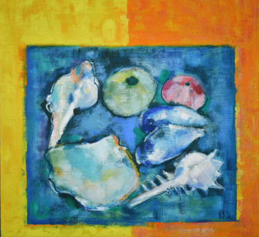 Malerei mit dem Titel "Seafood" von Vlasta, Original-Kunstwerk, Öl