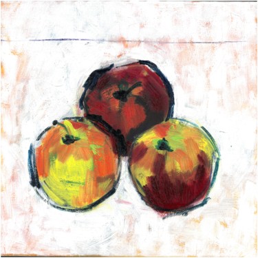 Peinture intitulée "Winter Apples" par Vlasta, Œuvre d'art originale, Huile
