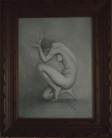 Dessin intitulée "Desha Delteil 1" par Vicent Matoses, Œuvre d'art originale, Crayon Monté sur Châssis en bois