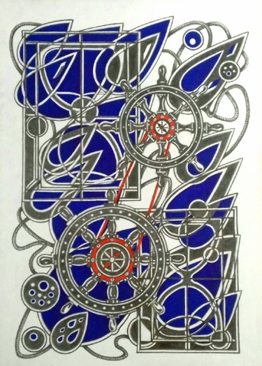 「Wheel of Fortune」というタイトルの描画 Oleksandr Volodymyretsによって, オリジナルのアートワーク, コンテ