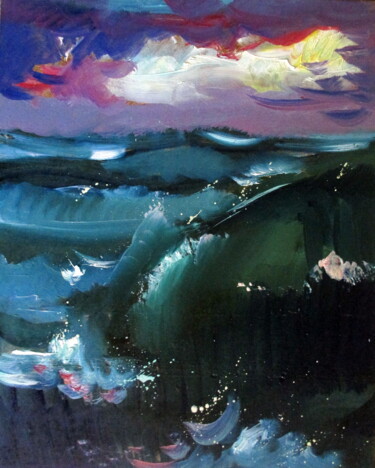 Картина под названием "=блиц этюд-море=24х…" - Владимир Черемных, Подлинное произведение искусства, Масло
